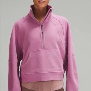 Lululemon Scuba Oversized Funnel Neck Half Zip velvet dust XS/S